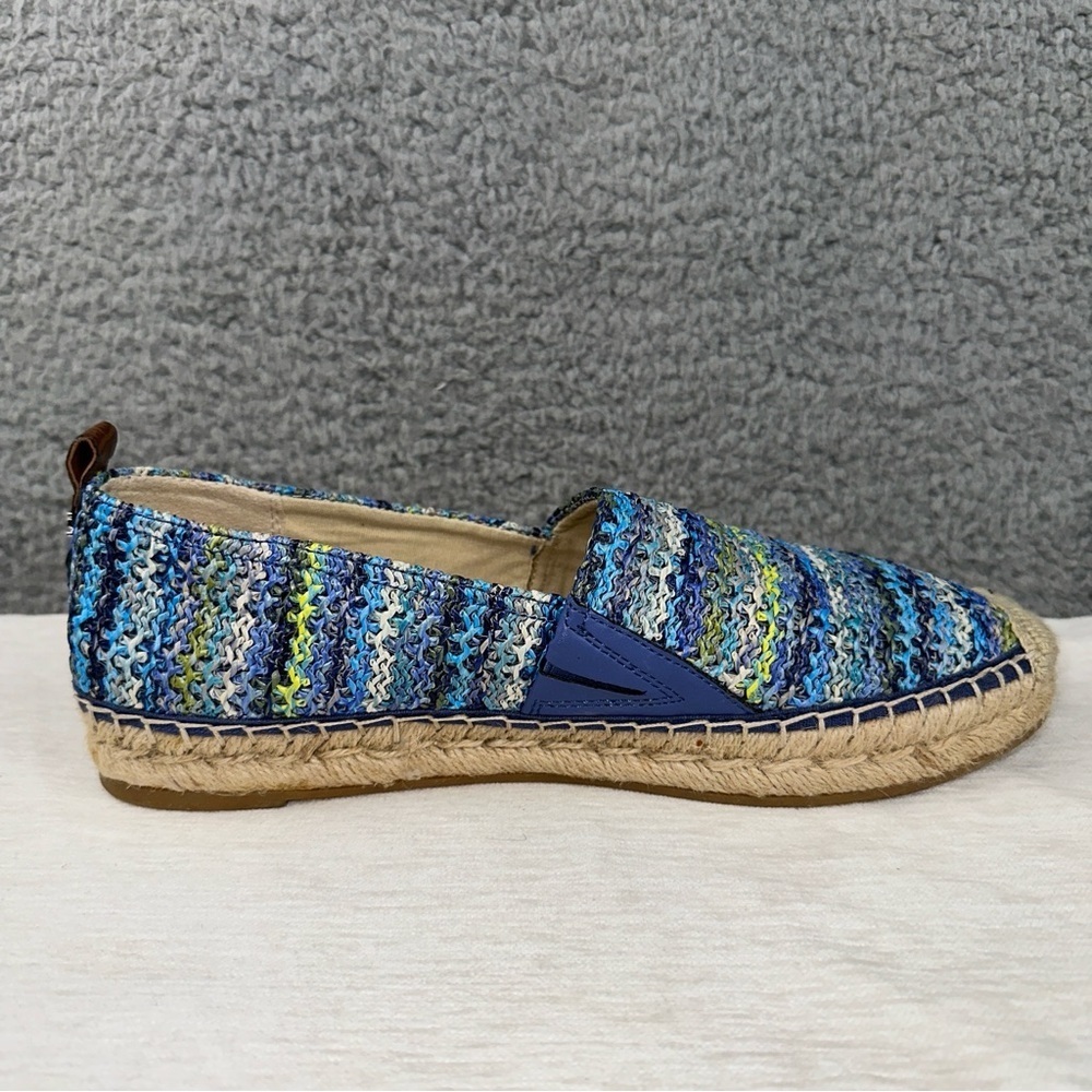 Sam Edelman Shoes 9M Blue Womens Khloe Espadrille Slip On Mini Wedge Sandals - Picture 10 of 10